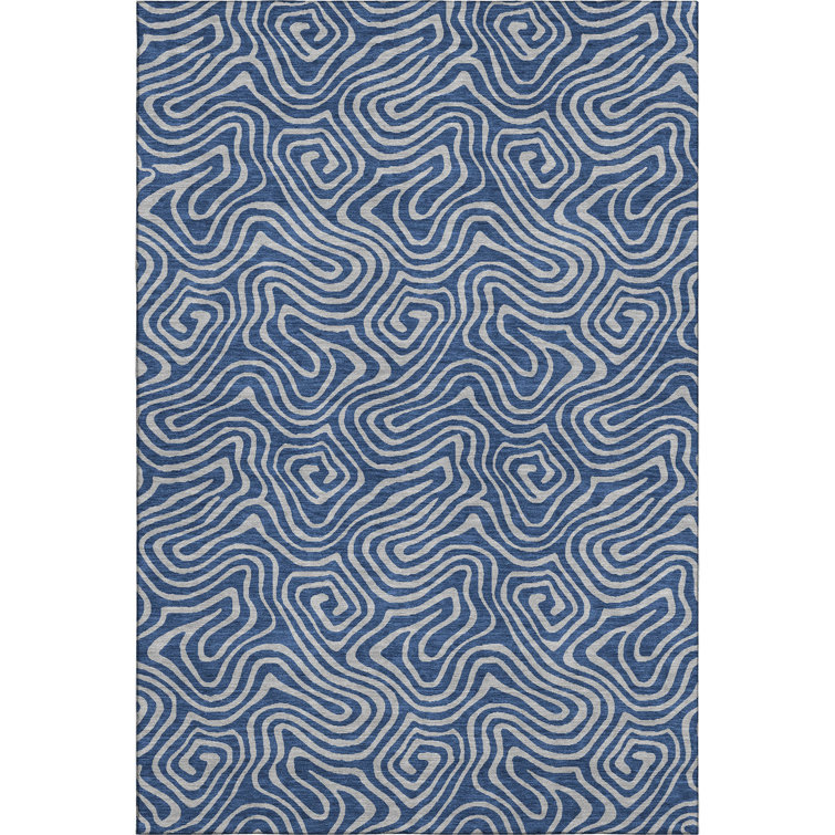 Premium Machine Washable Diskin AMF1031 Swirls Rug