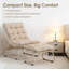 Chaise longue d'extérieur avec repose-pieds et coussins-1986575004