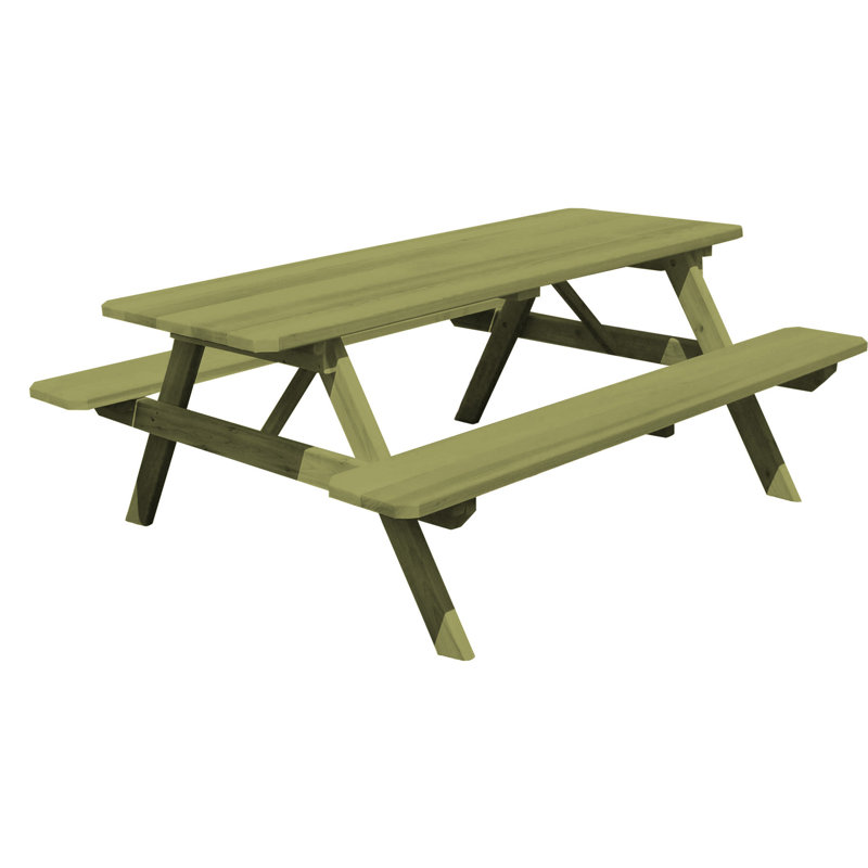 Table de pique-nique Amedee, Feuille de tilleul, H 60 po x L 70 po x l 30 po