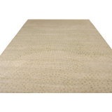 Distressed Homage Hand Knotted Wool Dots Area Rug