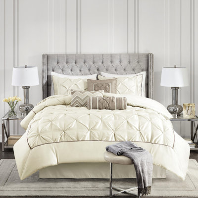 Édredon 7 pièces très grand - rembourré, coussins décoratifs inclus, 3 pièces