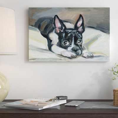Frenchie Eyes by Eyre Tarney - Wrapped Canvas Print