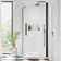 Pasadena 32.17'' W 72.01'' H Frameless Square Reversible Shower Enclosure