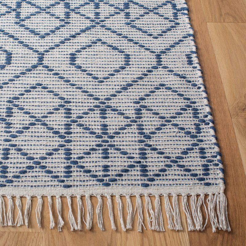 Montauk Hand Loomed Cotton Geometric Rug, Runner 2'3" x 7'
