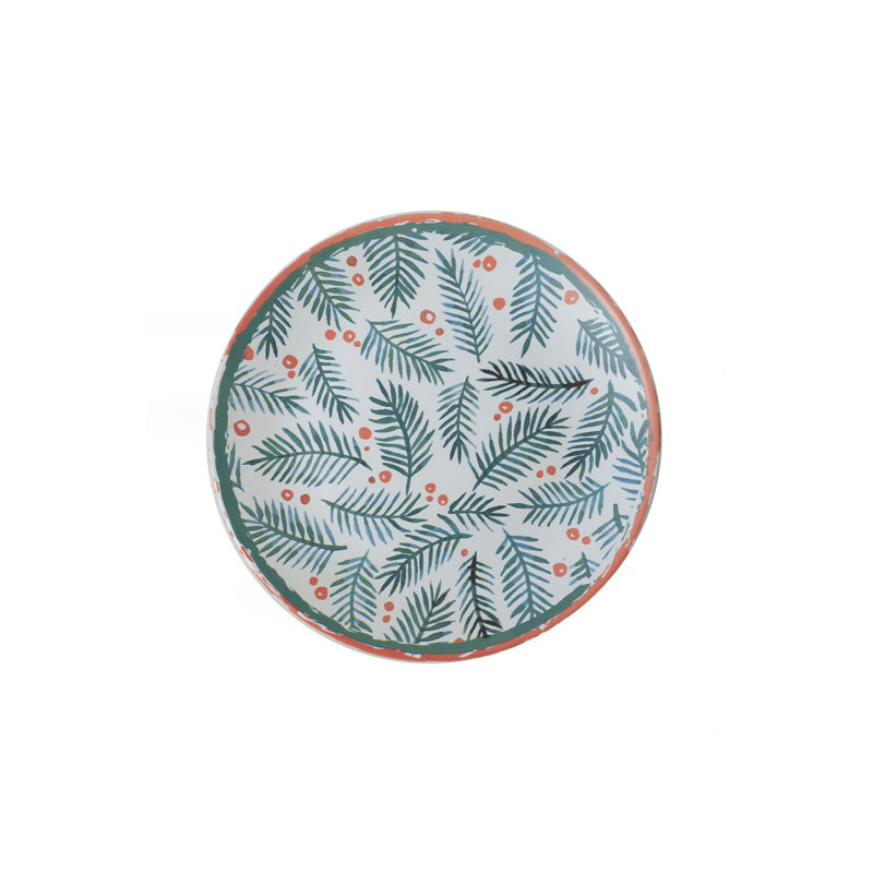 Premium Ceramic Service Plate, 10.2 Inches | 100% Antibacterial, Easy-Clean Material, Dishwasher Safe up to 122°F & Microwave Safe | Non-Water Absorbing Design, Ideal for Elegant Dining & Everyday Use