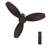48'' DC Motor Flush-Mounted Ceiling Fan With Remote Control, with NO Light-87128647