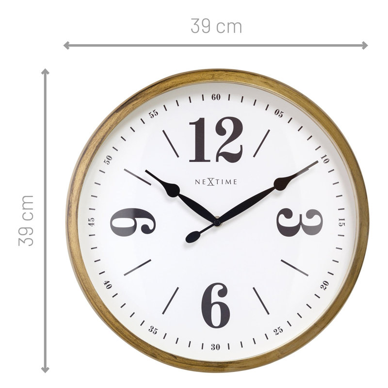 Horloge murale en métal , Blanc