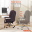Fauteuil de direction avec repose-pieds, fauteuil de bureau inclinable et pivotant avec support lombaire-129204071