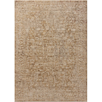 Tapis blé / naturel Bungalow Rose Allysan