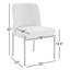 Chaise d'appoint en mélange de lin et crème Rothaltild