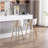 2-piece bar stool set, with chrome footrest and fabric top surface chair, simple leg chair-766049179-766049154