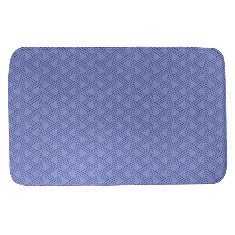 Tapis pour salle de bain Zig Zag, l 21 po x L 34 po, bleu