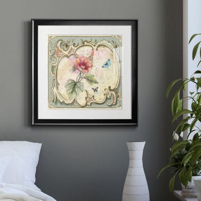 Classical Flower IV - Reproduction d'art graphique sur papier encadré