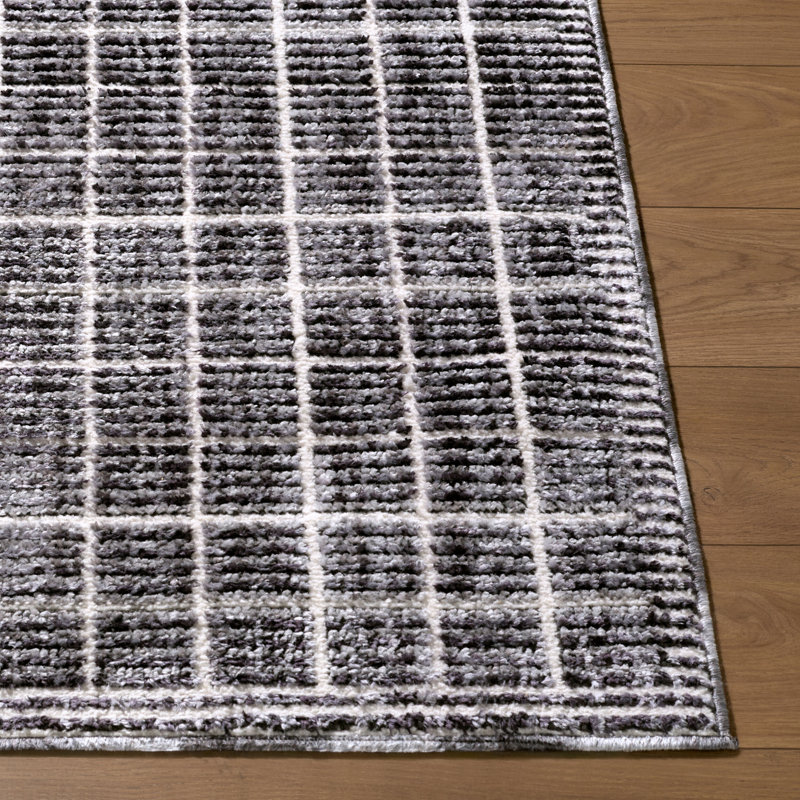 ELLE Decor X Livabliss Odeon Machine Woven Rug, Rectangle 7'10" x 10', Black