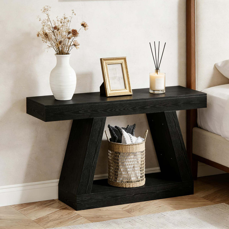 Console rustique avec rangement et conception polyvalente, Naturel