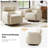 Myhia 32" W Genuine Leather Swivel Barrel Chair-99359837