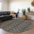 Lume Black Washable Indoor-Outdoor Rug - -898405152