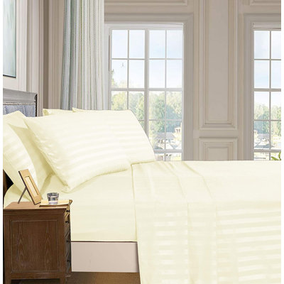 Microfiber Percale Striped Sheet Set