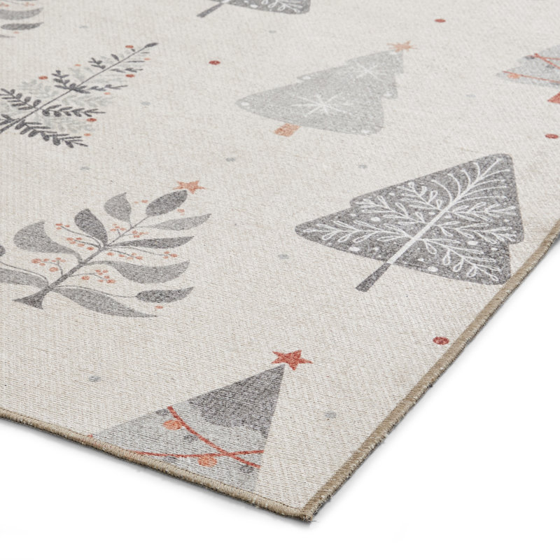 Abstract Flatweave Area Rug, Rectangle 76 x 150 cm