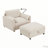 Chenille Armchair With Ottoman-541482963