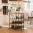 4-Tier Rolling Kitchen Island Cart With Storage Shelves, Locking Casters & Removable Hooks - Mobile Kitchen Cart For Coffee Bar, Pantry Organization, And Dining Room