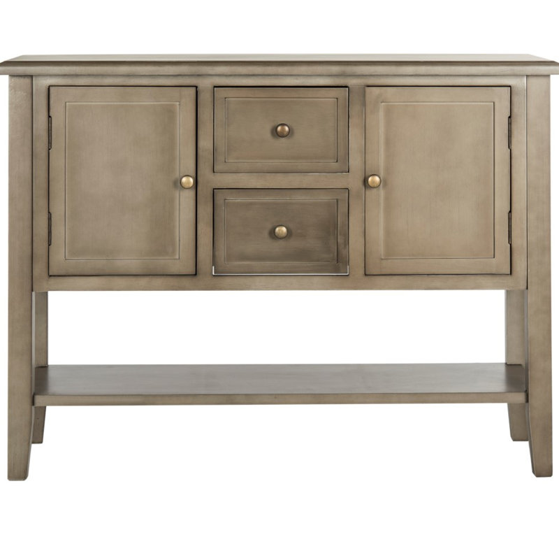Commode d’appoint d’apothicaire à 2 tiroirs freets, Gris