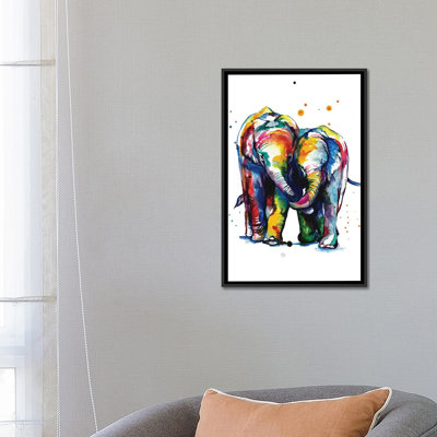 « éléphants », impression sur toile tendue