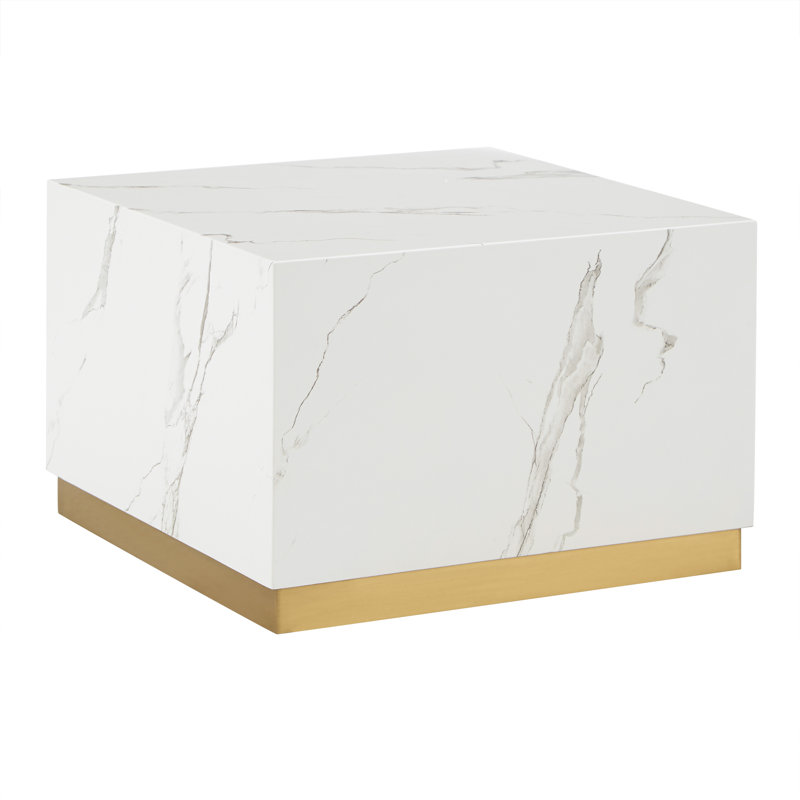 Roman Coffee Table, 16" H x 23.6" W x 23.6" D, White