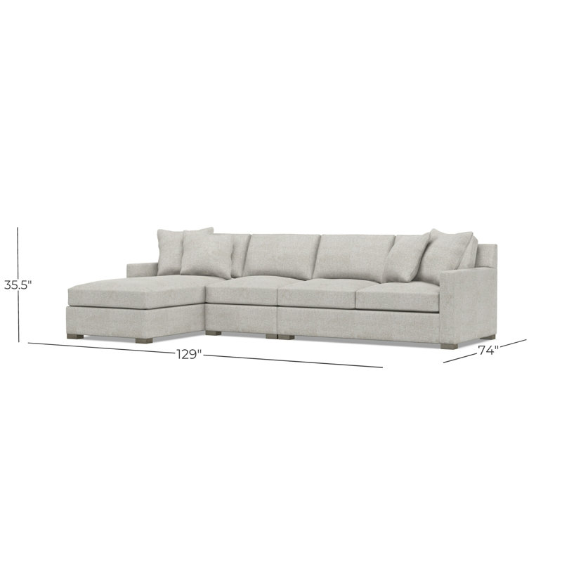 Kelsey Fabric 3 Pc Sectional, 1697-010