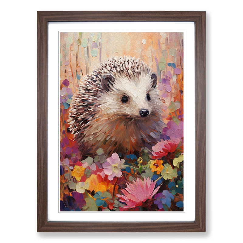 Hedgehog Impressionism - Framed Print