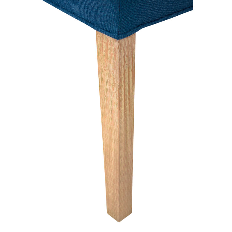 Aulait 19'' H Upholstered Dining Chair, Denim