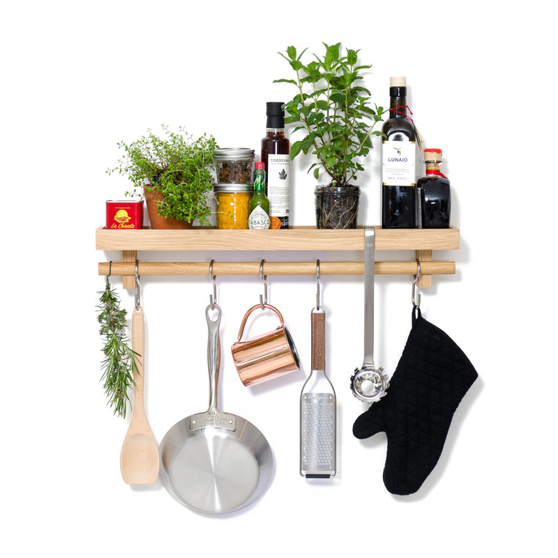 Haakenson Wood Cabinet Shelving Rack
