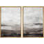 «Brown and Grey Grunge», reproduction sur toile 2 pièces-91069480-91069481