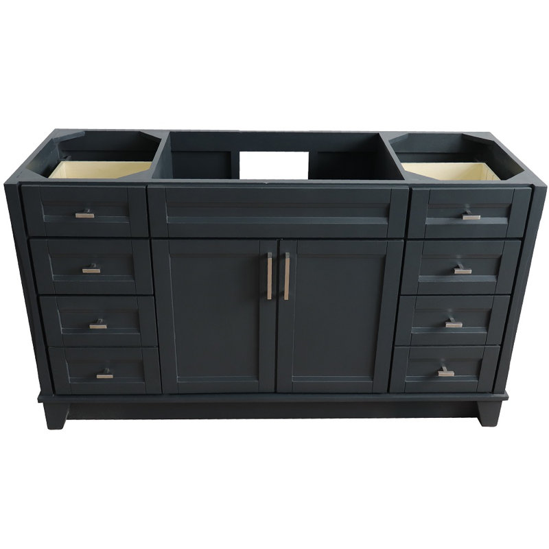 Base de meuble-lavabo simple 60 po seulement, Gris foncé