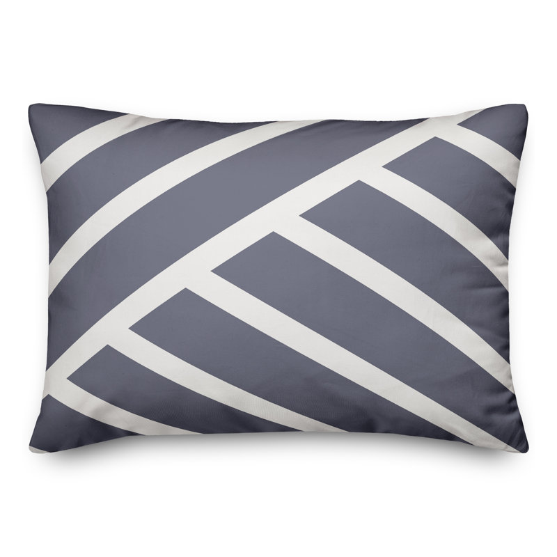 Abstract Outdoor Throw Pillow, Blue