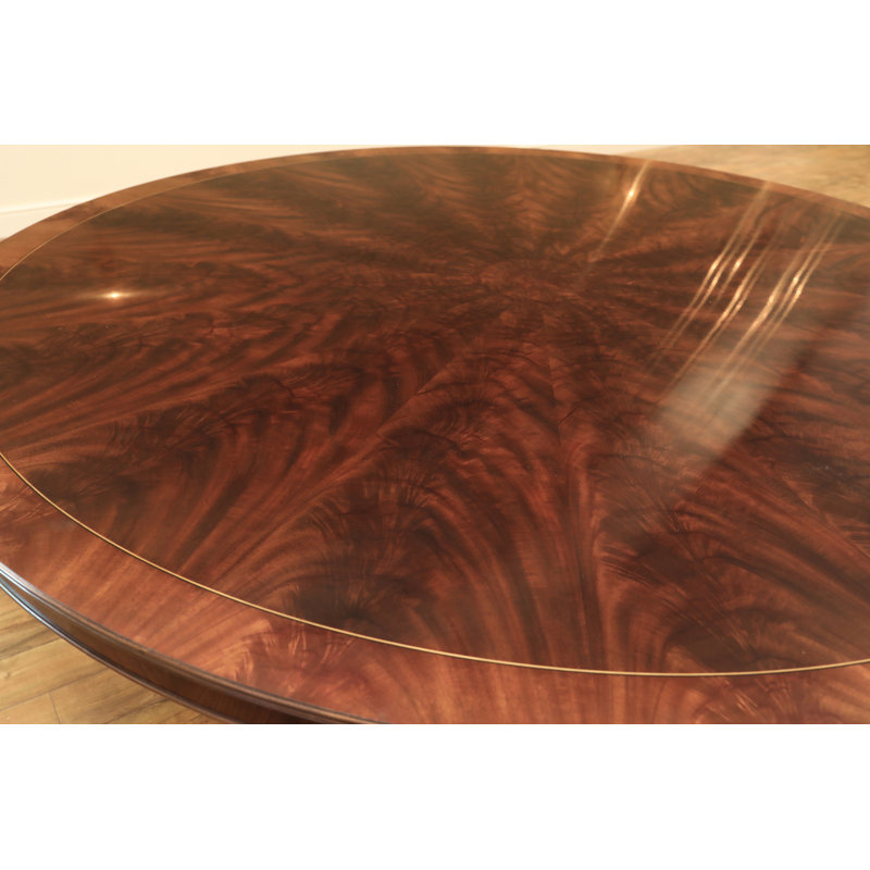 Round Mahogany Wood Dining Table