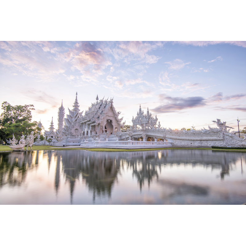 Chiang Rai Wat Rong Kun Better Known As The Templeland - Wrapped Canvas Print, 51cm H x 76cm W x 3.8cm D