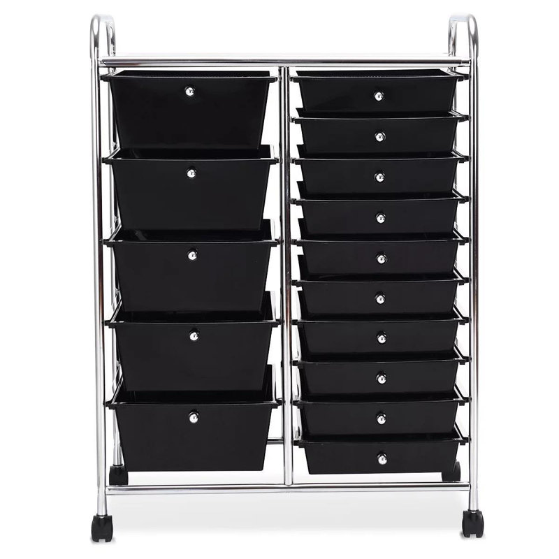 Alongi 15 -Drawer File Cabinet, Black