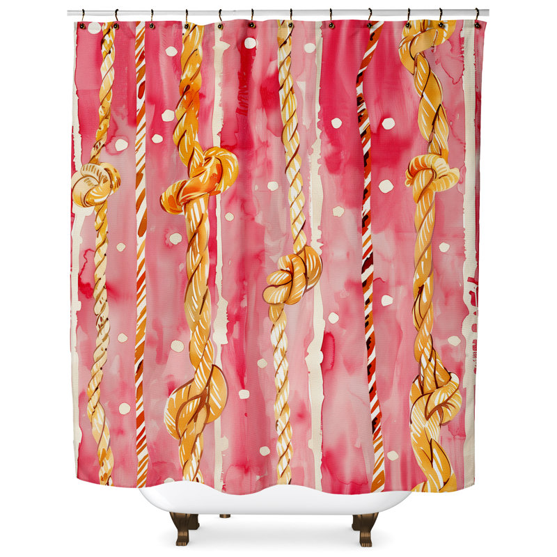 Folma Abstract Shower Curtain, 74" H x 71" W
