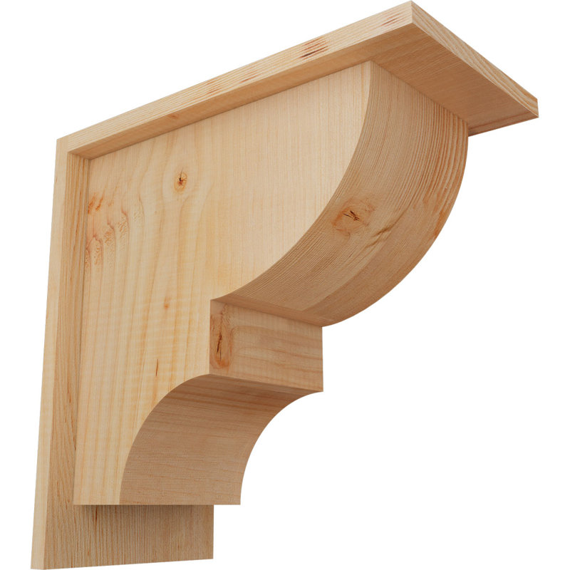 Corbeau lisse Ridgewood l 7 7 po x P 14 po x H 14 po avec plaque arrière, sapin Douglas, H 14 po x l 7,5 po x P 14 po, Lisse