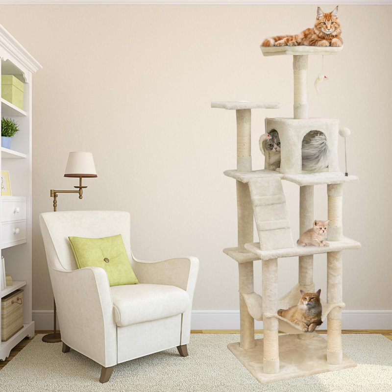Arbre à chat 63,8 po Eethan, Beige