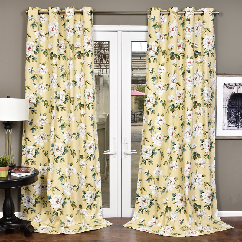 Bazemore Cotton Semi Sheer Curtain Single Panel