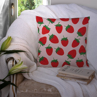 Coussin intérieur/extérieur fraises