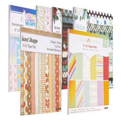 Scrapbook Paper, 72 Sheets, 6 x 6 in Mixed Special Patterned Paper Set for the Die Cutting and Embossing Machine, Vibrant Color, for Decorations, Scrapbooking, Card Making, and DIY Crafting