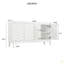 Élégant buffet doté de portes à motif ondulé sophistiquées avec un design à rainures arquées dans un agencement élégant à quatre portes, réglable, adapté pour le bureau, le vestibule et le salon-2137094738