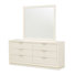 Commode portrait avec miroir - Albâtre blanc