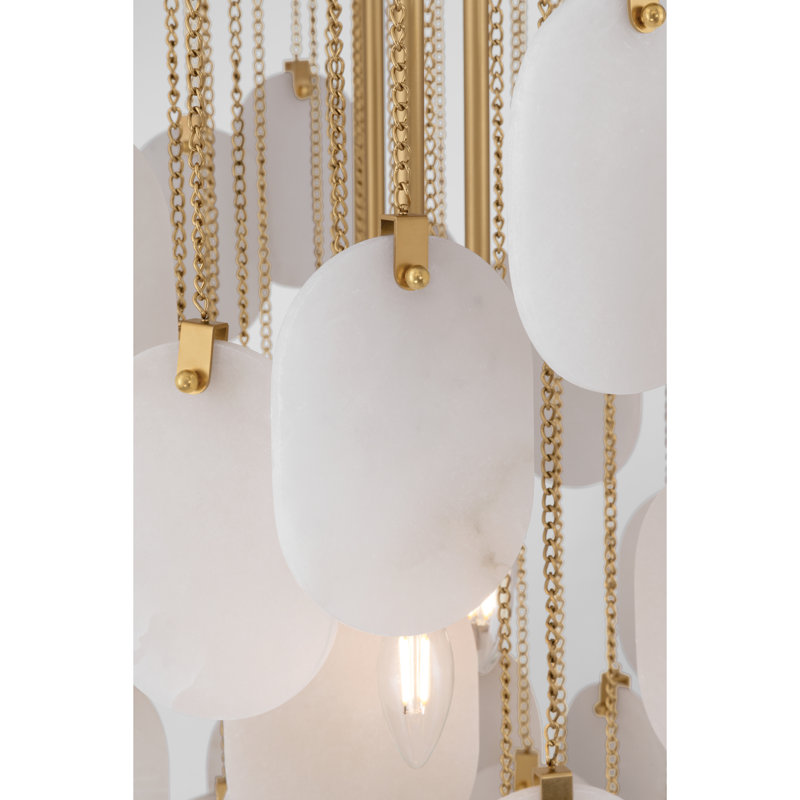 Luminaire suspendu 8 lumières 35,5 po Velisse, H 44 po x l 35,5 po x P 35,5 po, 8 lumières
