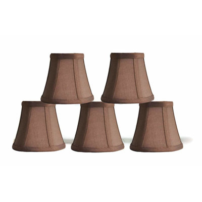 Abat-jour de candélabre en soie / shantung H 4,5 po (à pince)