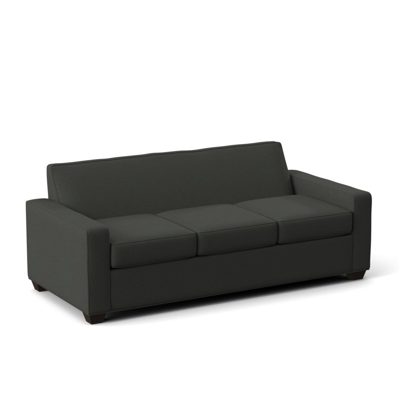 Avery 80" Square Arm Sofa with Reversible Cushions, Cafelle, Dorset Charcoal