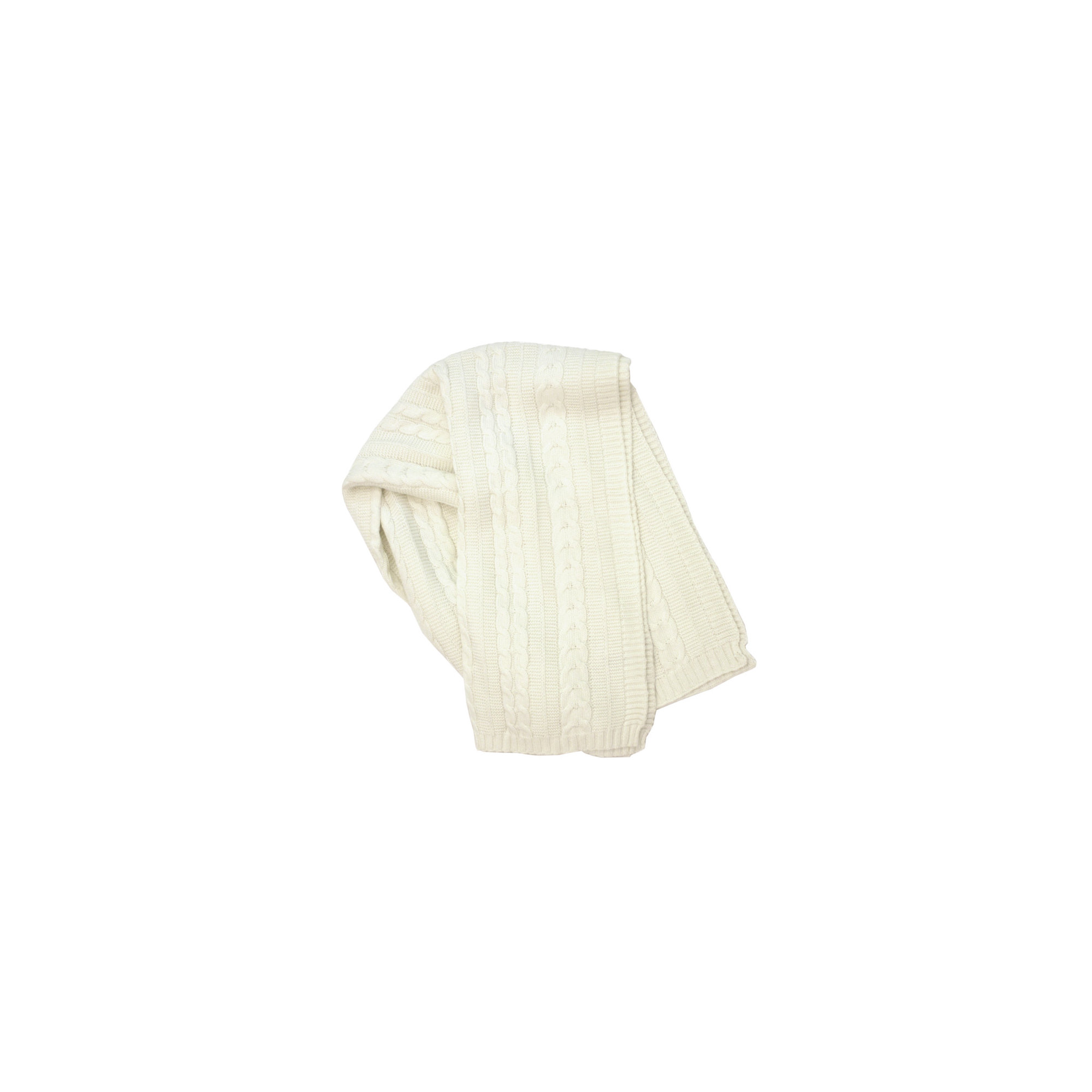 Cable Knit Baby Blanket, Ivory